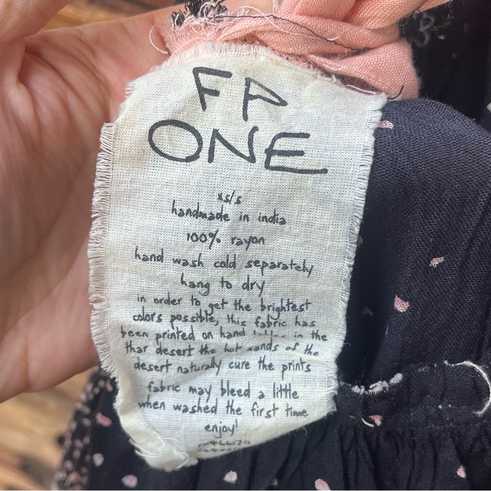 FREE PEOPLE | FP One Black and Pink Halter Top XS/S - Picture 5 of 5